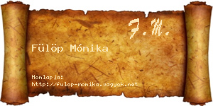 Fülöp Mónika névjegykártya